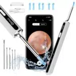 QIMIC Otoscopio con Telecamera 1080P Impermeabile - Pulisci Orecchie per iPhone, iPad e Android