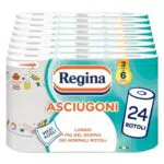 Regina Asciugoni 24 Rotoli Carta Cucina 2 Veli 100 Maxi Fogli Rotolo