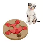 Relaxdays Gioco Interattivo per Cani e Gatti, Dog Puzzle in Legno MDF