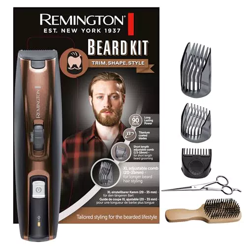 Remington Regolabarba Uomo con Lame Autoaffilanti Rivestite in Titanio