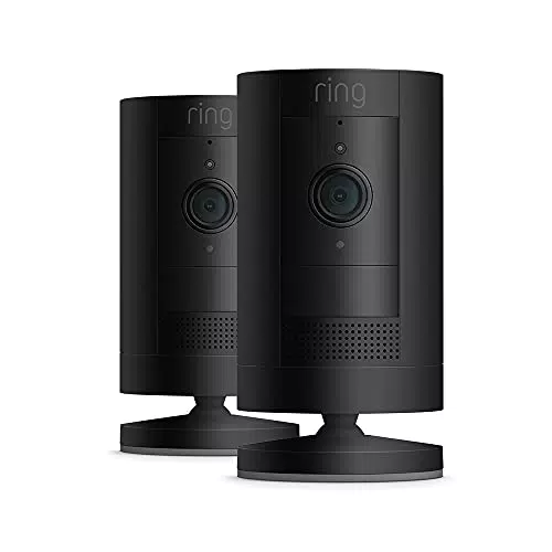 Ring Stick Up Cam: Videocamera Esterna a Batteria con HD e Audio Bidirezionale