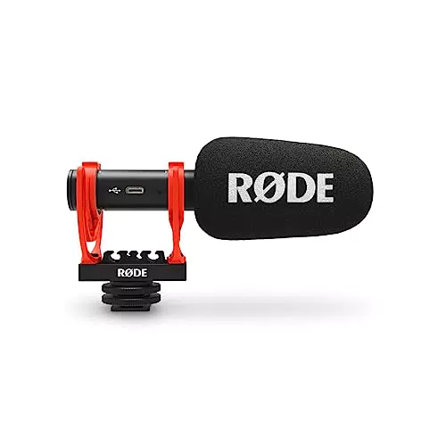 RØDE VideoMic GO II Microfono Shotgun USB per Produzione Cinematografica e Podcasting