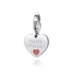 Charm Donna S'Agapõ in Acciaio con Simbolo Cuore - Collezione Happy