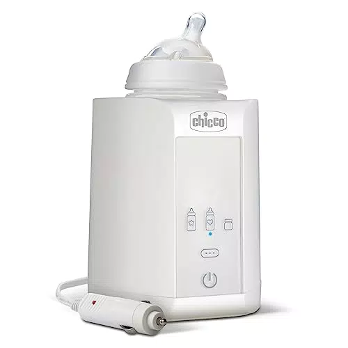 Chicco Scaldabiberon Portatile Da Viaggio E Scaldapappa & Chicco Portapappa Termico In Acciaio Inox Con Due Contenitori
