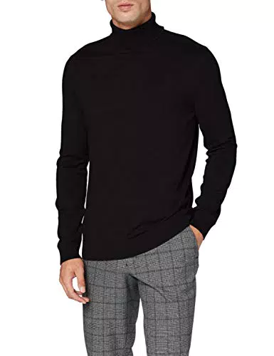 Selected Homme Maglia a collo alto SLHBERG B Nero