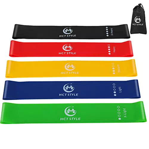 Elastici Fitness Bande Elastiche per Yoga Pilates con Guida Allenamento e Borsa Portaoggetti