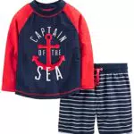 Carter's Simple Joys Swimsuit Trunk and Rashguard Set