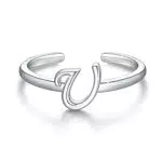 Anello Regolabile in Argento Sterling 925 con Iniziale - Gioielli Personalizzati