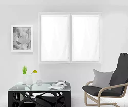 Soleil d'Ocre Tenda Finestra in Poliestere Bianco