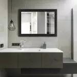 Specchio da Parete Rettangolare con Cornice Decorativa - Nero