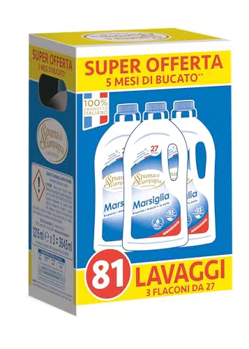 Spuma di Sciampagna Detersivo Liquido per Lavatrice - Profumo Marsiglia