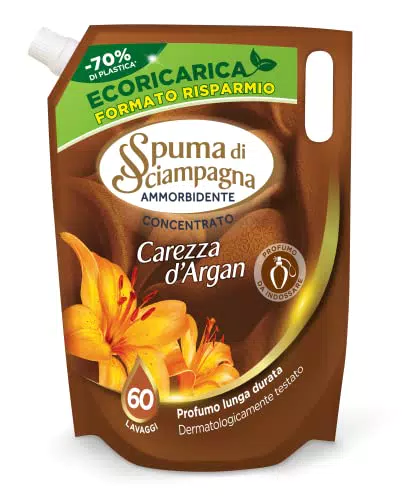 Ecoricarica Spuma di Sciampagna Concentrato Ammorbidente Secrets Sensual Argan - 1200 ml