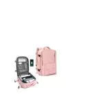 Borsa da Cabina SZLX per Viaggio con Porta USB - Donna - Ryanair ed Easyjet - Zaino Aereo Casual - Rosa