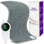 Termoforo Elettrico Cuscino Riscaldante con 9 Livelli di Temperatura e 4 Impostazioni del Timer