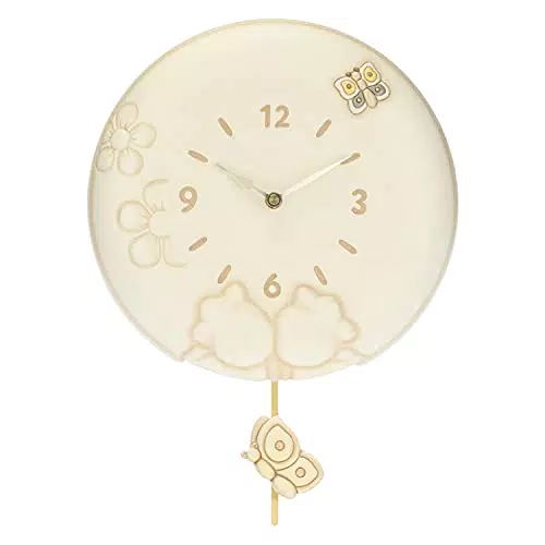 THUN - Orologio a Pendolo da Parete Linea Elegance - Ceramica e Plastica - Ø 26 cm