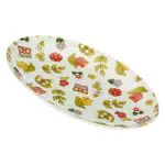 THUN Piatto Ovale Porcellana Motivi Floreali Linea Happy Country