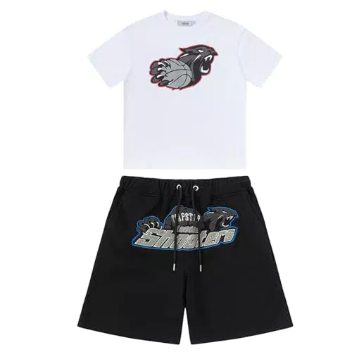 Trapstar Maglietta Estiva con Pantaloncini da Jogging - Tuta Ginnastica Unisex