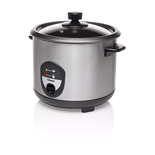Cuociriso Elettrico Tristar RK-6127, Capacità 1.5 Litri, Acciaio Inossidabile