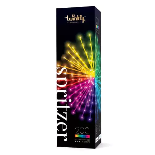 Twinkly Spritzer - Luci di Natale Smart con 200 LED RGB - Controllate da App