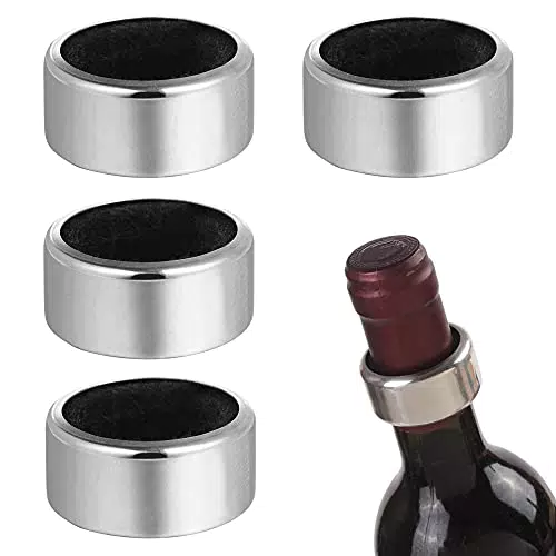 Anelli per Bottiglia di Vino Rosso Lucido in Acrilico - Marca UERRY