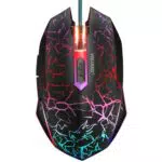 Mouse da Gaming VGUARD con Filo USB, Ottico Ergonomico per PC Portatile - 6 Pulsanti Programmabili, 4 DPI Regolabili - Nero