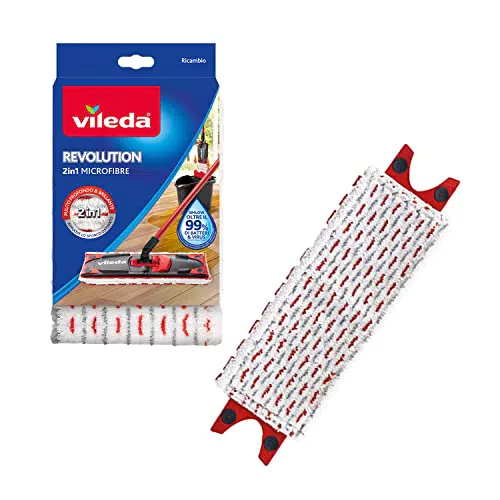 Vileda Revolution Panno Ricambio per Pavimenti: Rimozione Batteri con Acqua