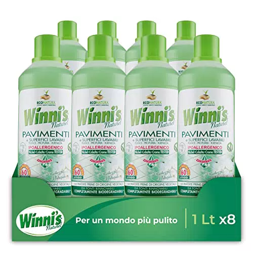 Winni's Detersivo Pavimenti e Superfici Ipoallergenico, Fragranza Aloe Vera