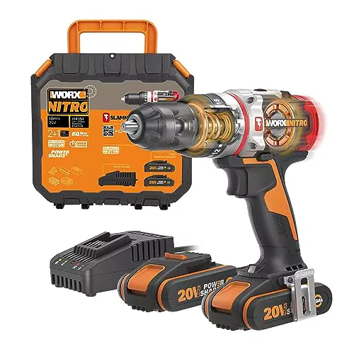 WORX Trapano a Batteria 20V Brushless WX354.9 - Senza Batteria e Caricabatteria