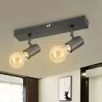 Faretti LED da Soffitto Orientabili XNINJA - Plafoniera LED Faretti 2 Luce E27 per Soggiorno e Corridoio