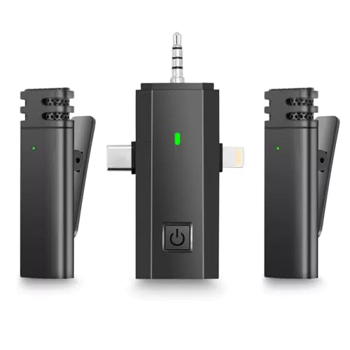 Microfono Lavalier Wireless Professionale XSpecial 3 in 1: Cancellazione Rumore, Plug & Play per Smartphone, PC, Camera.