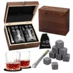 Set Whisky XSpecial con Bicchieri e Pietre Riutilizzabili in Scatola di Legno