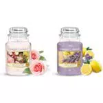 Yankee Candle Candela Profumata In Giara Grande, Rose Appena Recise