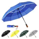 YumSur Ombrello Pieghevole Automatico Antivento da Viaggio Impermeabile UV, Portatile con Maniglia Antiscivolo