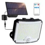 Luce Solare YzzYzz con Sensore di Movimento e Telecomando IP65 per Esterni