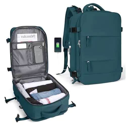 Zaino da Viaggio Grande da Donna per Escursionismo Sportivo Impermeabile con Scomparto per Laptop da 14 Pollici