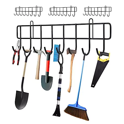 Zerotop Cremagliera Attrezzi da Giardino a Parete Organizzatore Heavy Duty con 32 Ganci