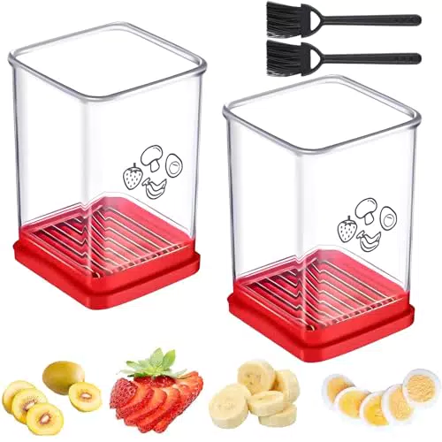 Affettatrice Veloce per Frutta e Verdura con Piastra a Spinta - Ideale per Insalate e Verdure