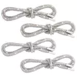 Lacci con Strass Glitterati Rotondi in Cristallo per Sneakers e Abbigliamento