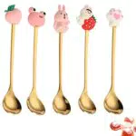 Cucchiai da Dessert a Forma di Animali per Frutta e Dolci - Ideali per Gelati e Bevande Calde