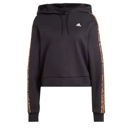 Adidas Essentials 3-Stripes Animal Print Hoodie Donna.