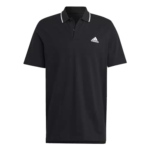 Adidas Essentials Piqué Polo Shirt con Logo, Uomo