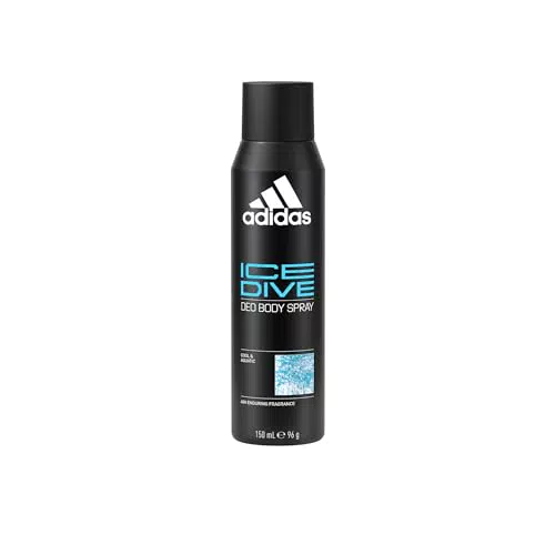 Adidas Ice Dive Deodorante Spray Uomo 150ml - Fragranza Duratura e Formula Vegana