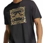 Adidas Metallic Graphic Tee Maglietta Uomo Alto - Nero