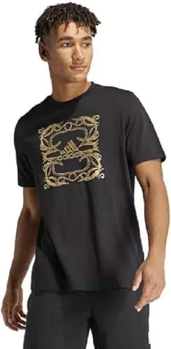 Adidas Metallic Graphic Tee Maglietta Uomo Alto - Nero