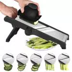Affettatrice Mandolina Professionale in Acciaio Inox - Regolabile per Tagli da 1 a 9 mm