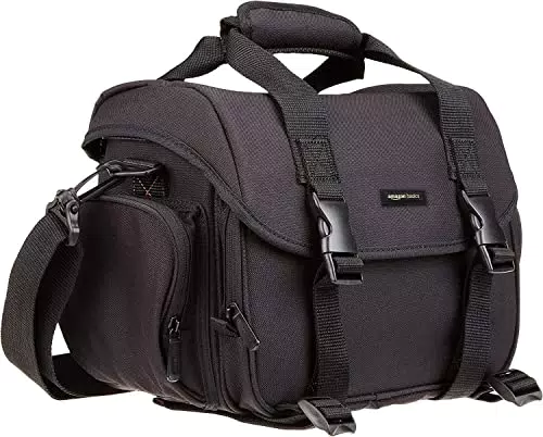 Amazon Basics - Borsa a Tracolla per Fotocamere SLR e Accessori Impermeabile e Antishock