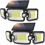 Lampione Solare LED Esterno con Sensore di Movimento - Faretti Solari a LED Impermeabile IP65