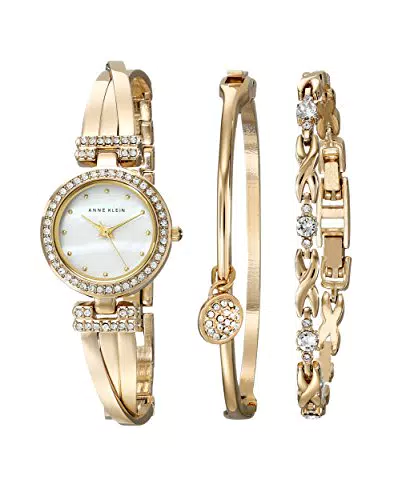 Anne Klein Set di Orologi e Bracciali con Braccialetto con Cristalli