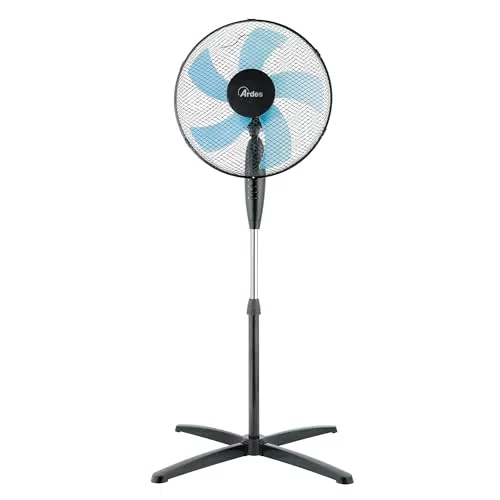 Ventilatore a Piantana Ardes STEELO 40N Oscillante Silenzioso - 3 Velocità
