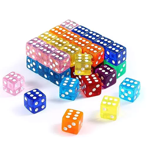 Set di Dadi Multicolore a 6 Facce per Giochi da Tavolo - Marca XYZ